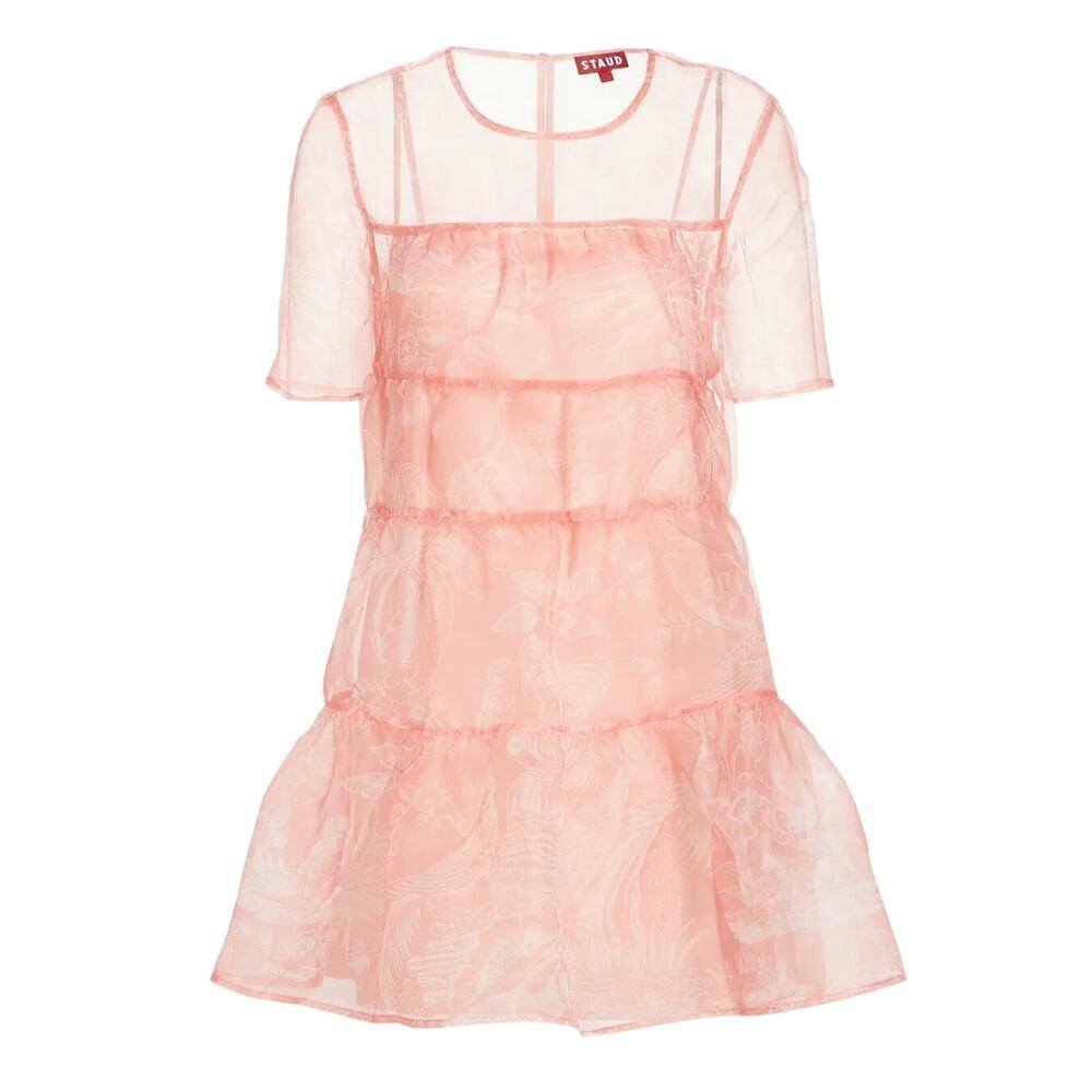 Staud Mini Hyacinth Babydoll Dress  Size Small NWT Cherry Blossom Ivory Toile